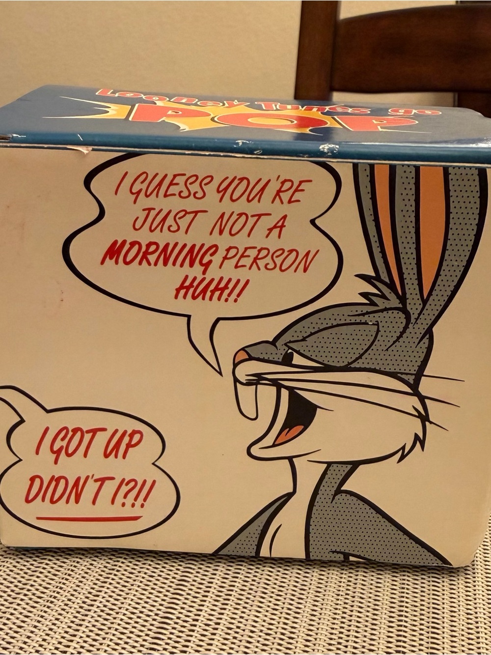 Warner Bros. Looney Tunes Bugs Bunny "Morning Person" coffee 1995 New In Box